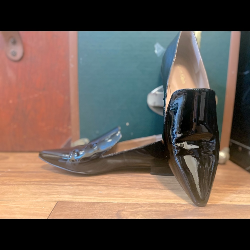 Calvin Klein Pointed Shiny Flat